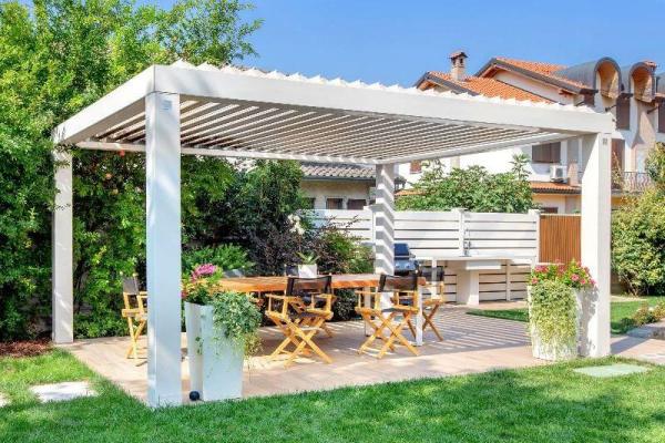 Stoff-Pergola